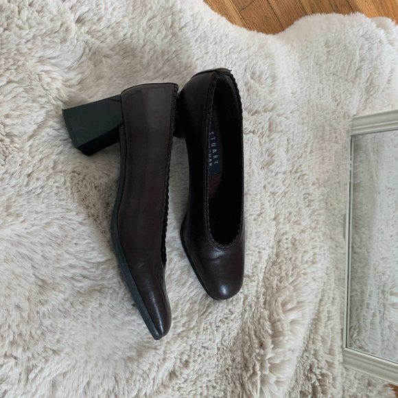 Stuart Weizman brown leather pumps 5.5 35.5 - Picture 2 of 10